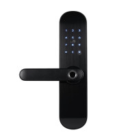 Замок біометричний автономний Trinix TRL-5103BTF Black Left з Bluetooth, зчитувачем відбитків пальців і карт Mifare