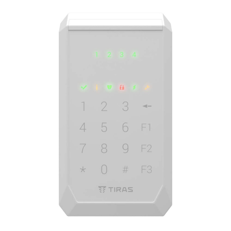 Клавіатура Tiras K-PAD4 White на 4 індикатори зон