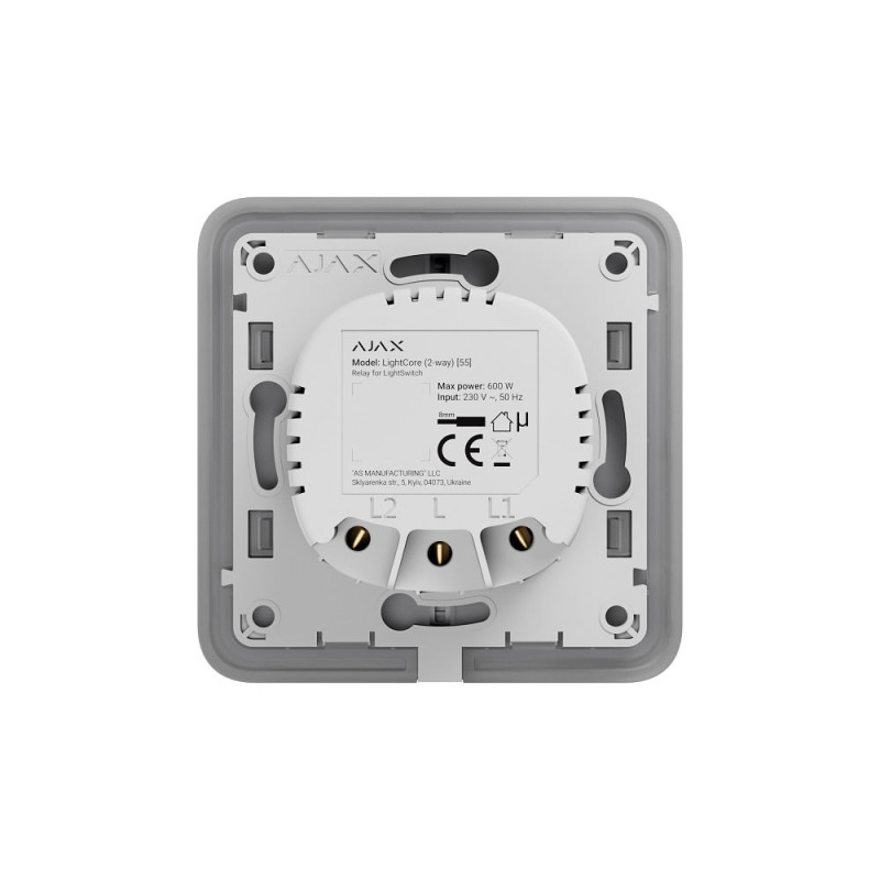 Розумний прохідний вимикач Ajax LightSwitch 2-way білий