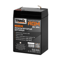 Акумуляторна батарея 6В 4Аг Trinix 6V4Ah/20Hr AGM свинцево-кислотна