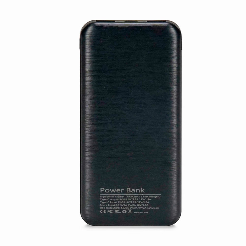 Повербанк 20000mAh Power Bank Kraft TPB-2020 Black 22.5W QC3.0