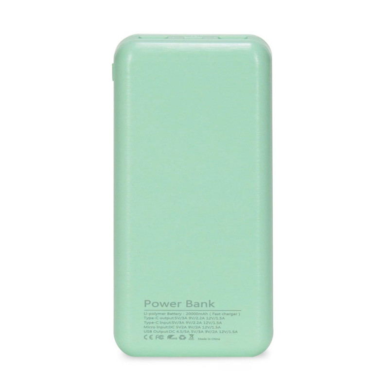 Повербанк 20000mAh Power Bank Kraft TPB-2020 Green 22.5W QC3.0