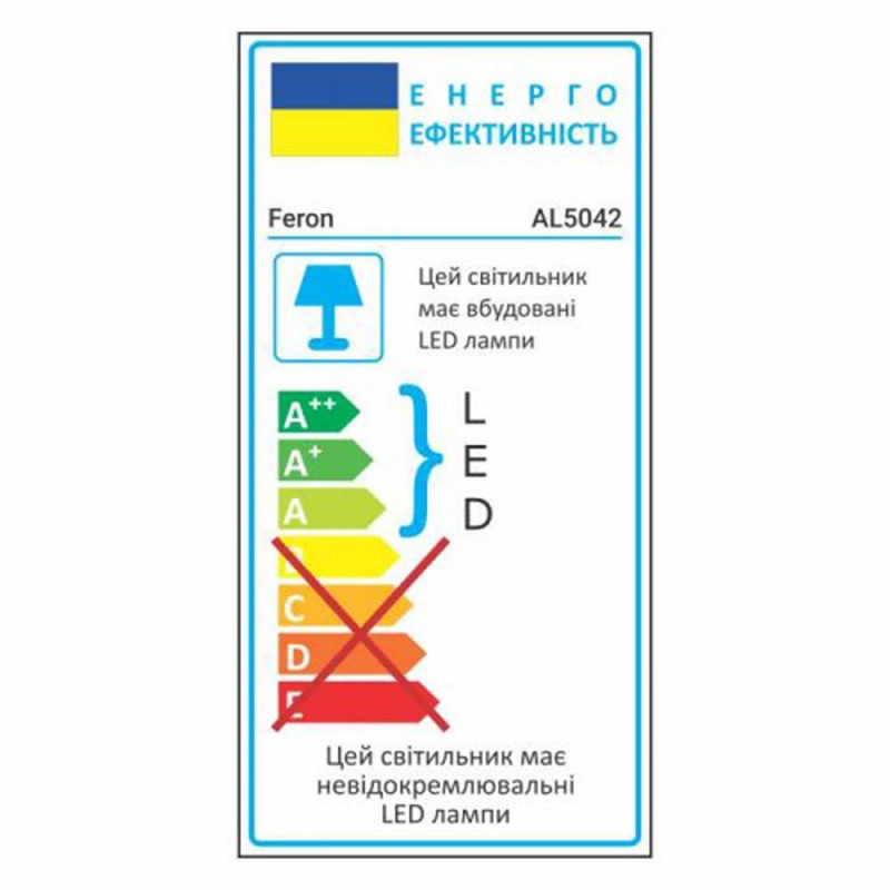 Світильник світлодіодний AL5042 230V 12W 960LM 4000К (90см) FERON
