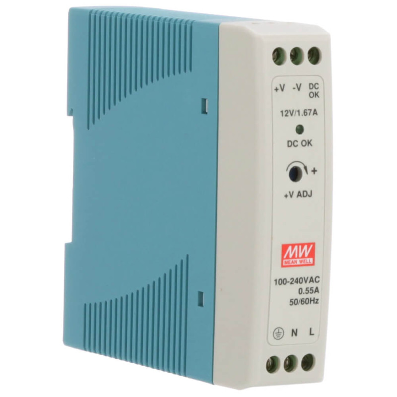 Блок живлення MDR-20-12 Mean Well на DIN-рейку