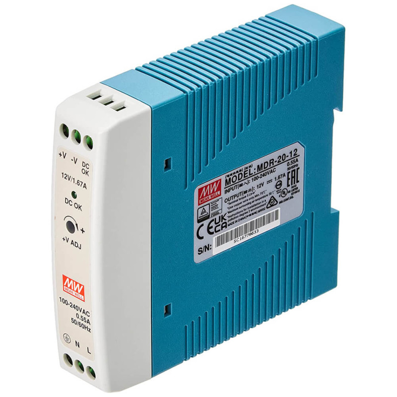 Блок живлення MDR-20-12 Mean Well на DIN-рейку