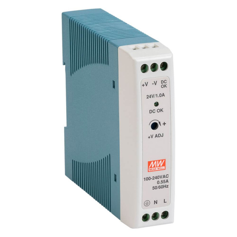 Блок живлення MDR-20-24 Mean Well на DIN-рейку