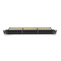 Патч-панель Ritar 48 портів UTP DUAL кат 5E 19" 1U неекранована чорна