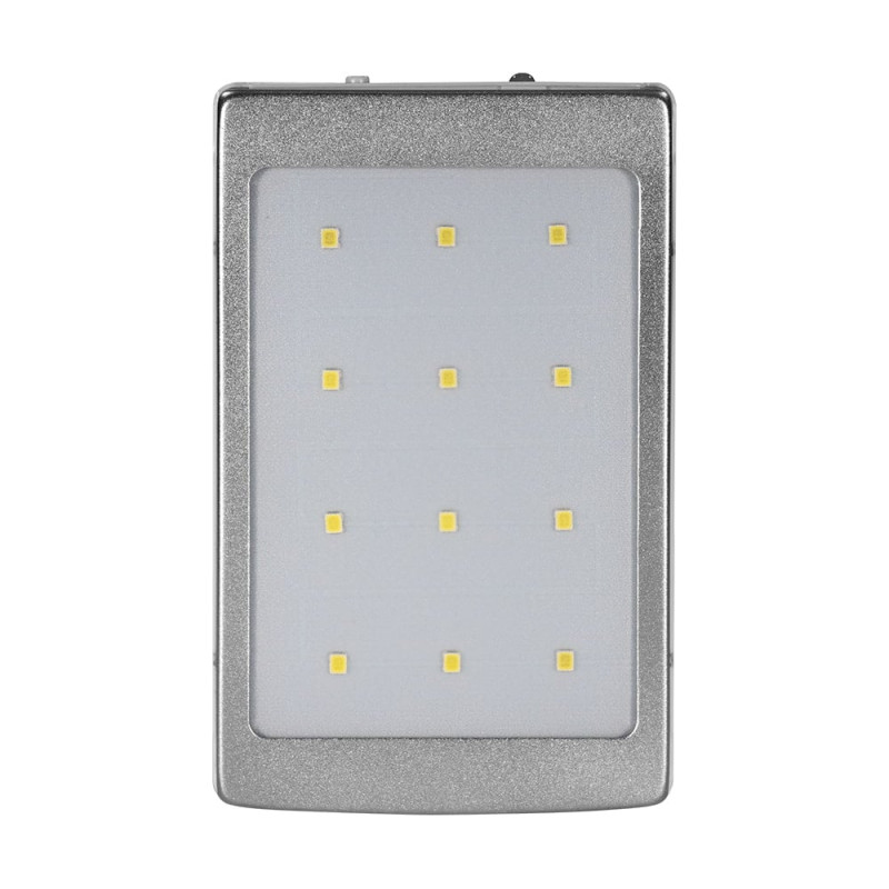 Повербанк з сонячною панеллю 10000mAh Power Bank Kraft KPB-1012SL Silver LED-ліхтар