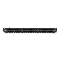 Патч-панель Merlion 48 портів UTP DUAL кат 6 19" 1U неекранована чорна Q10