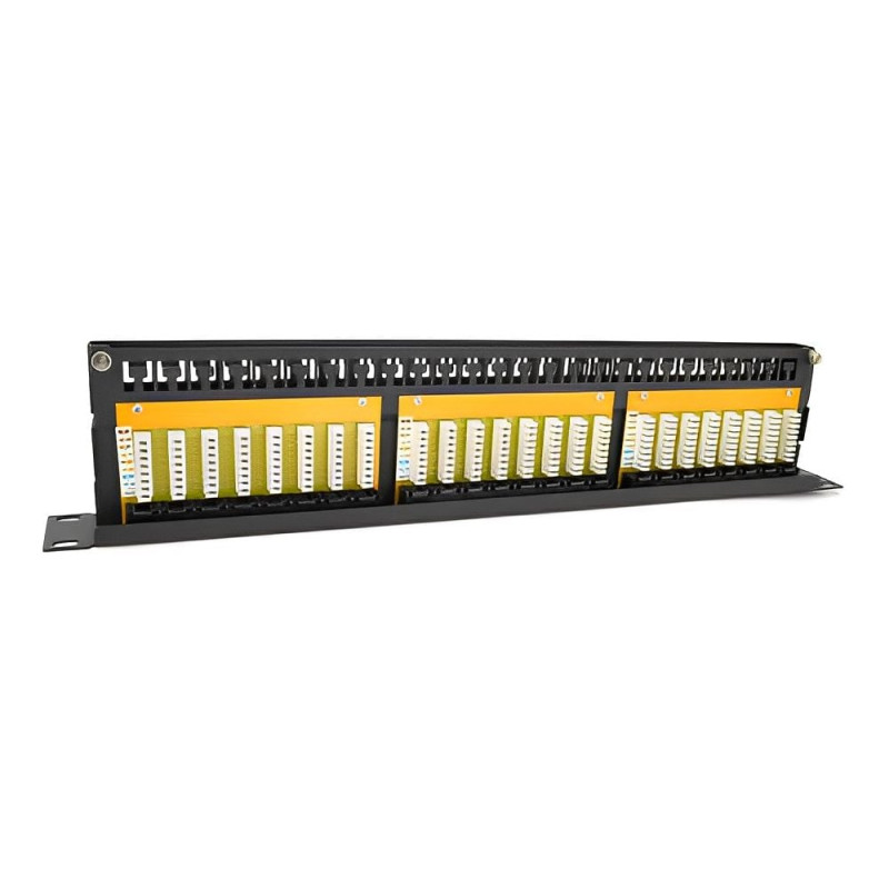 Патч-панель Ritar 48 портів UTP DUAL кат 6 19" 1U неекранована чорна Q10