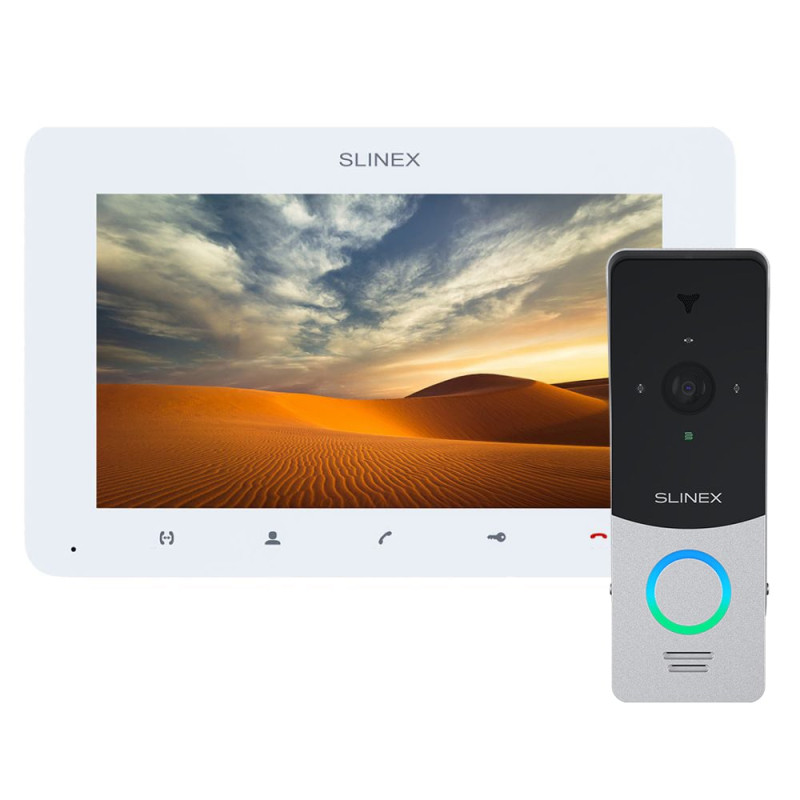 Комплект відеодомофона Slinex SM-07MHD White + ML-20HD Silver-Black