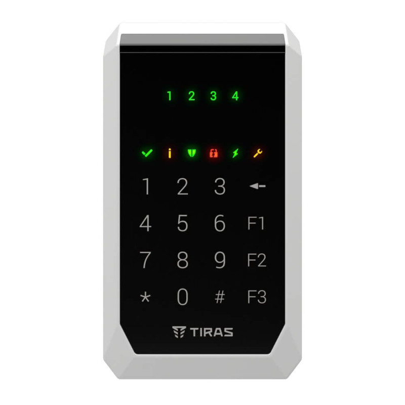 Клавіатура Tiras K-PAD4 Black на 4 індикатори зон