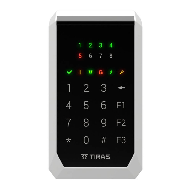 Клавіатура Tiras K-PAD8 Black на 8 індикаторів зон