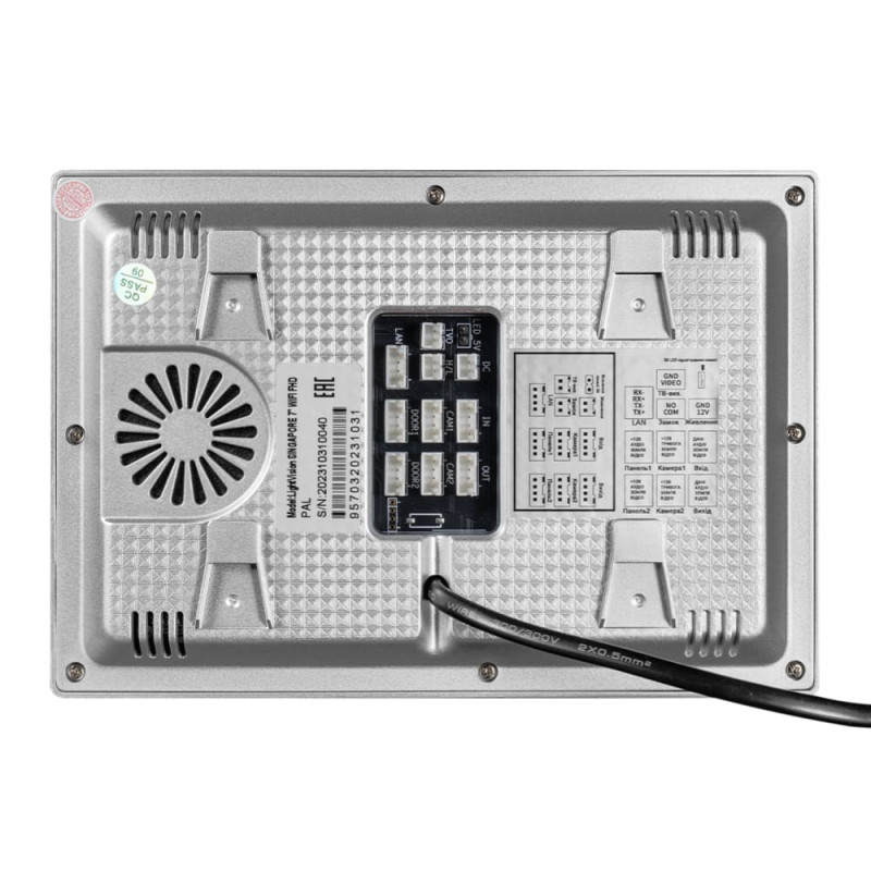Відеодомофон 7" WiFi Tuya Light Vision SINGAPORE (AI) FHD Black