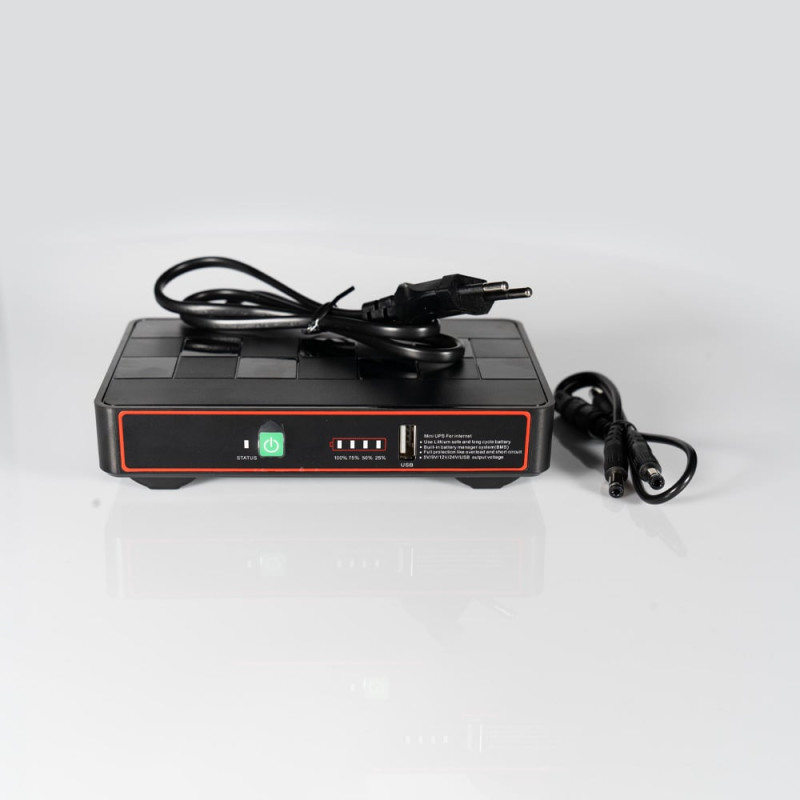Джерело безперебійного живлення DC UPS Kraft KRF-MUPS-1812 5V/9V/12V/24V/PoE, LiFePO4 2*6Ah, для роутера і медіаконвертера