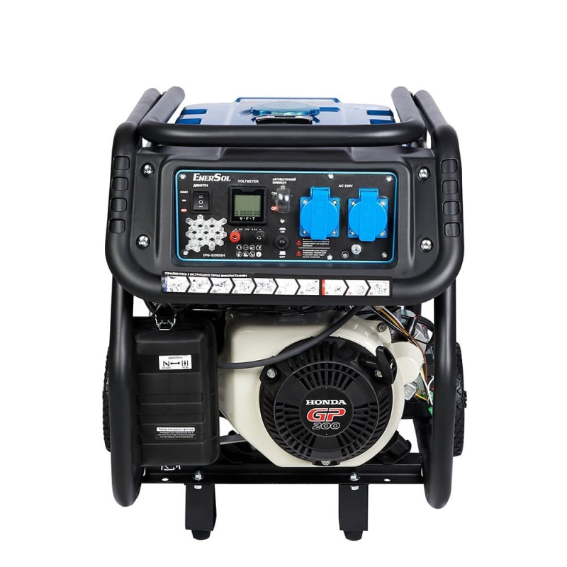 Генератор бензиновий 2.8 кВт EnerSol EPG-3200SEH з двигуном Honda GP-200