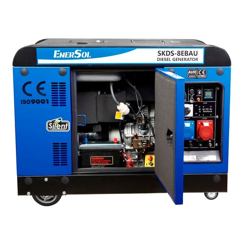Генератор дизельний 7.5 кВт EnerSol SKD-8EBAU
