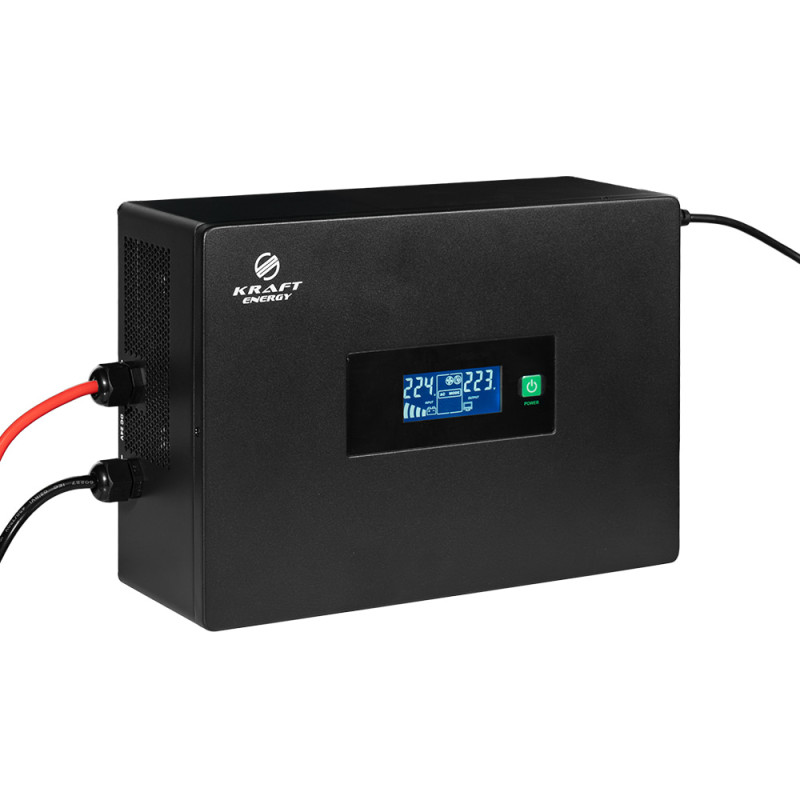 Високочастотний інвертор 600VA/600W Kraft KRF-SAVR600VA/600W-12V під зовнішній акумулятор