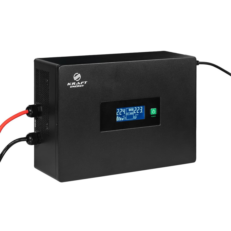 Високочастотний інвертор 1500VA/1.5kW Kraft KRF-SAVR1500VA/1.5kW-24V під зовнішній акумулятор