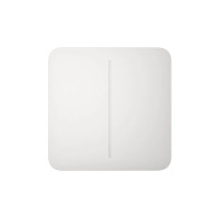 Розумний двоклавішний прохідний вимикач Ajax LightSwitch (2-gang/2-way) Jeweller (white/білий)