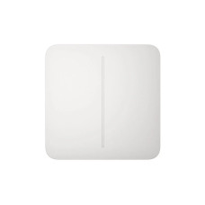 Розумний двоклавішний прохідний вимикач Ajax LightSwitch (2-gang/2-way) Jeweller (white/білий)