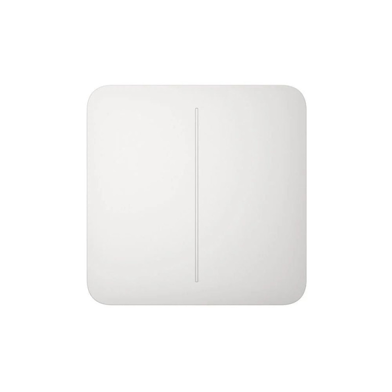 Розумний двоклавішний прохідний вимикач Ajax LightSwitch (2-gang/2-way) Jeweller (white/білий)
