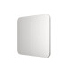 Розумний двоклавішний прохідний вимикач Ajax LightSwitch (2-gang/2-way) Jeweller (white/білий)