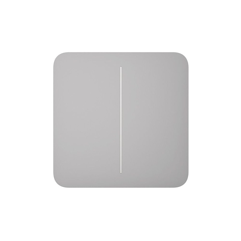 Розумний двоклавішний прохідний вимикач Ajax LightSwitch (2-gang/2-way) Jeweller (fog/димний)