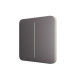 Розумний двоклавішний прохідний вимикач Ajax LightSwitch (2-gang/2-way) Jeweller (grey/сірий)