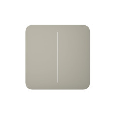 Розумний двоклавішний прохідний вимикач Ajax LightSwitch (2-gang/2-way) Jeweller (olive/оливковий)