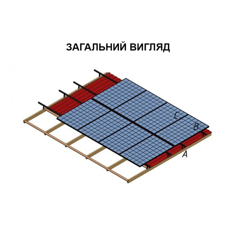Система кріплення Spline systems для 3 сонячних панелей ФЕМ