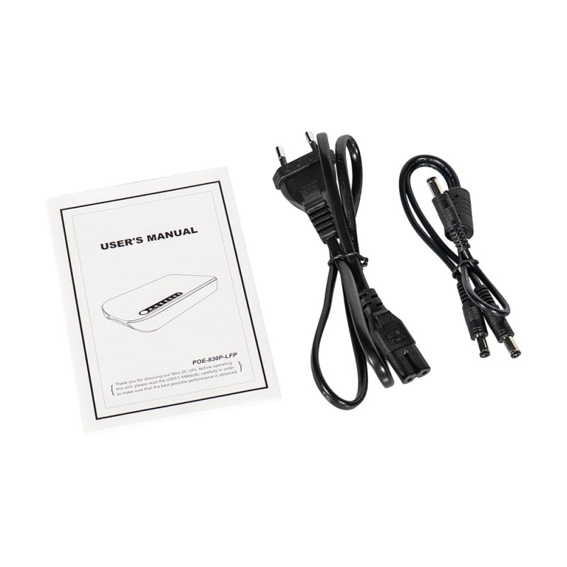 Джерело безперебійного живлення Mini UPS SKE POE-830P-LFP 20000mAh 5V/9V/12V/24V/PoE, LiFePo4 4*5Ah, для роутера та оптичного терміналу