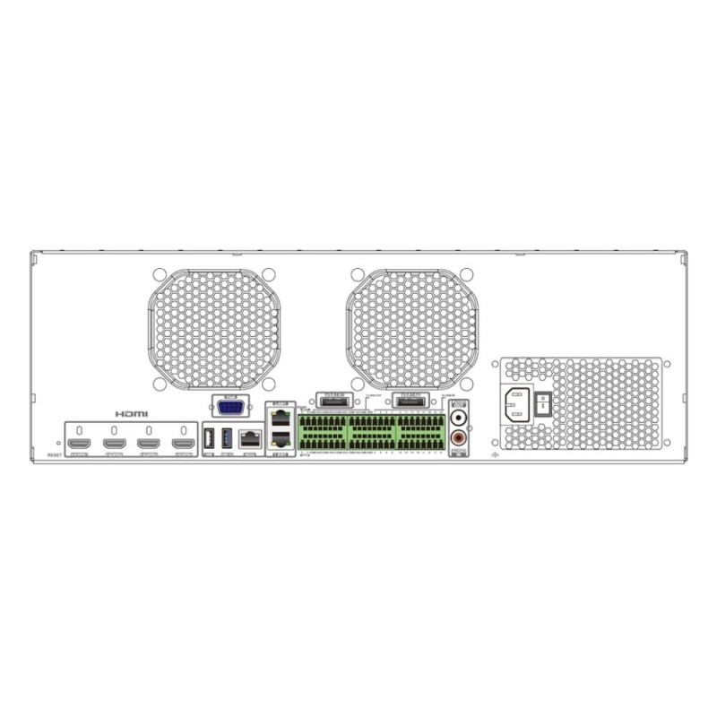 IP-відеореєстратор 256-канальний 16Mp TVT TD-33256H16-A3H