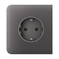 Фронтальна панель Ajax SideCover (basic) [type F] grey/сіра для розетки Outlet (type F)