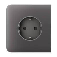 Фронтальна панель Ajax SideCover (basic) [type F] grey/сіра для розетки Outlet (type F)