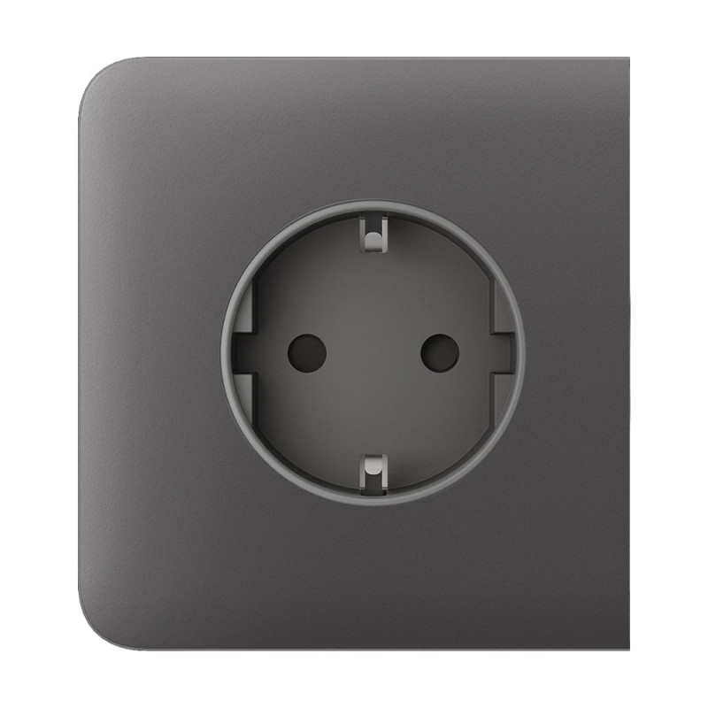 Фронтальна панель Ajax SideCover (basic) [type F] grey/сіра для розетки Outlet (type F)