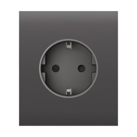 Фронтальна панель Ajax CenterCover (basic) [type F] grey/сіра для розетки Outlet (type F)