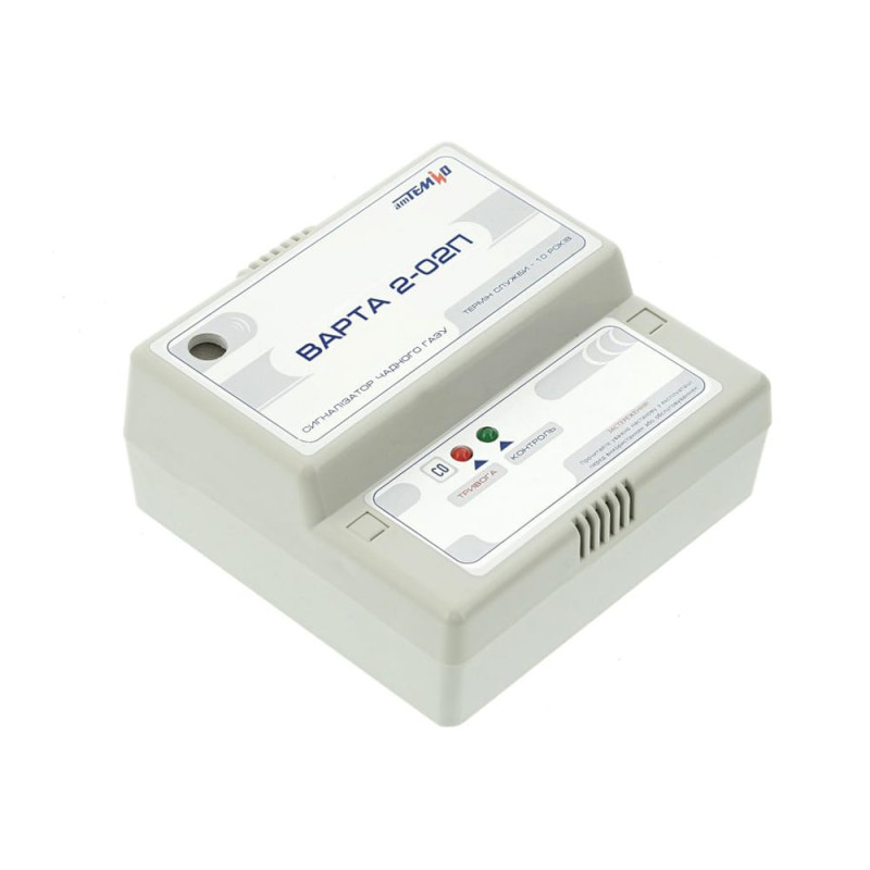 Газосигналізатор побутовий Теміо ВАРТА 2-02П для виявлення оксиду вуглецю (чадного газу) з живленням 12В