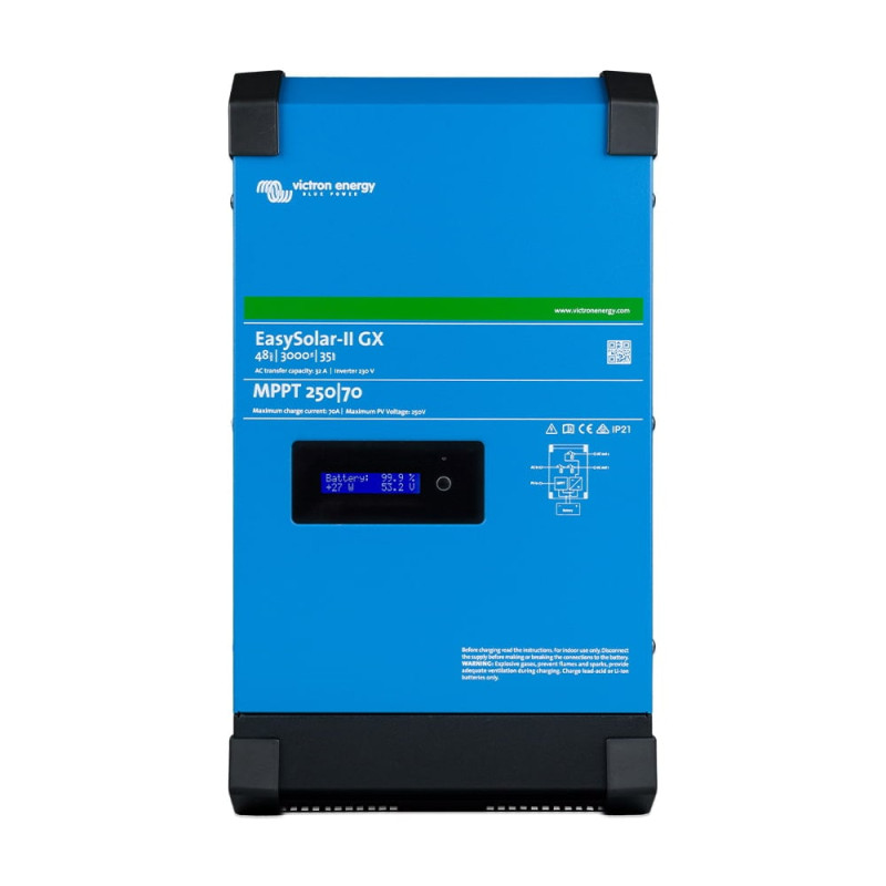 Гібридний однофазний інвертор 3kWA/2.4kW Victron Energy EasySolar-II GX 48/3000/35-32 MPPT 250/70