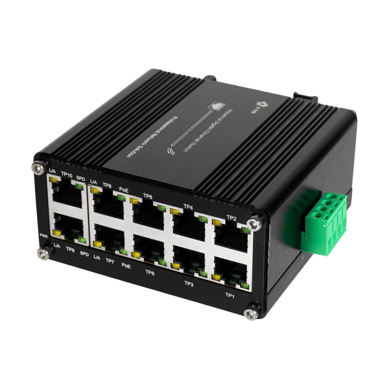 PoE-комутатор 10-портовий E-LINK LNK-IMC010GP з 8 портами PoE