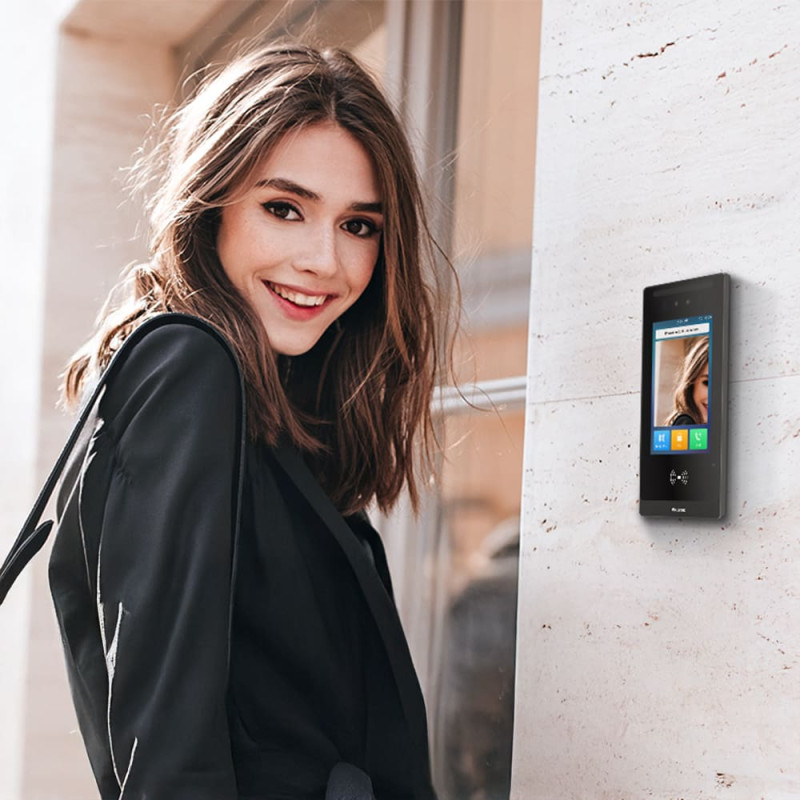 IP-відеопанель багатоабонентська 2Mp Akuvox E18C з екраном 7", розпізнаванням облич та зчитувачем EM-Marine / Mifare / NFC / BLE / QR