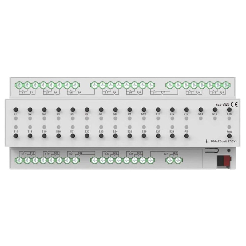 Модуль перемикачів на 28 каналів, 10A, KNX Akubela KXAC-B1R28A10