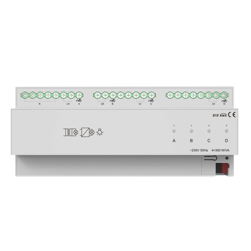 Тиристорний димер на 4 канали 300W, KNX Akubela KXAC-B1D4P300