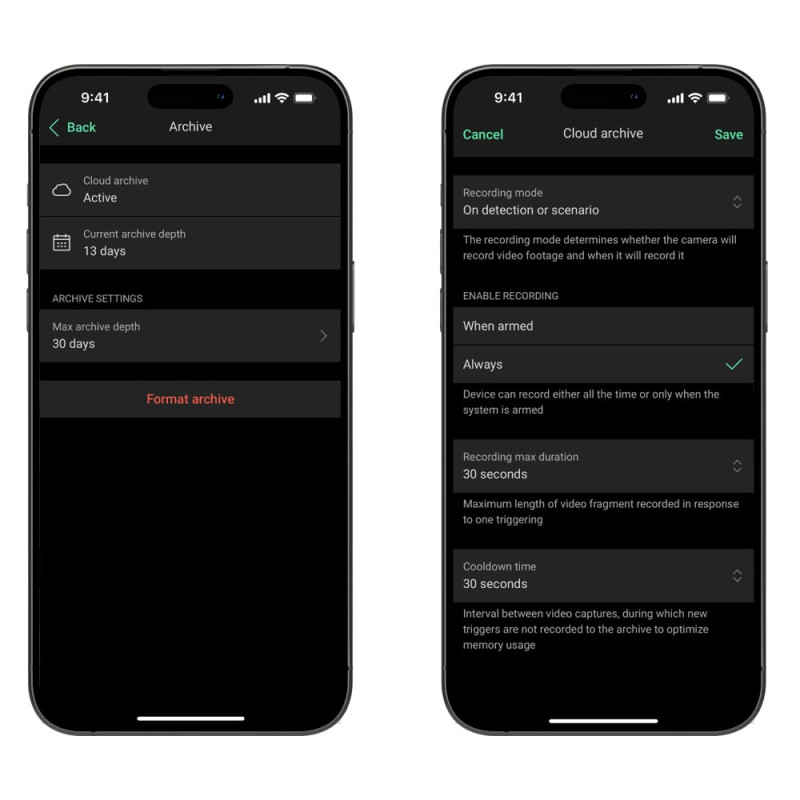 Передплата Standard – 1 camera – 1500 min – 30 days для хмарного сховища Ajax Cloud Storage