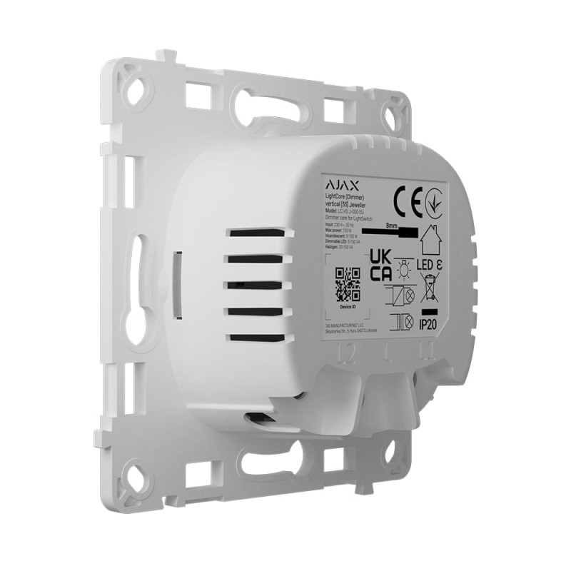 Механізм димера Ajax LightCore (Dimmer) vertical для розумного вертикального димерного вимикача світла LightSwitch (Dimmer)