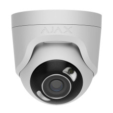 IP-відеокамера 8Mp Ajax TurretCam HL (8 Mp/4 mm) White f=4mm, ІЧ+LED-підсвічування, з мікрофоном