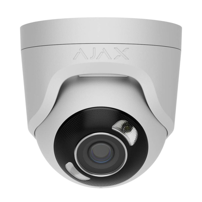 IP-відеокамера 5Mp Ajax TurretCam HL (5 Mp/4 mm) White f=4mm, ІЧ+LED-підсвічування, з мікрофоном