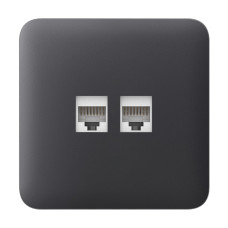 Фронтальна панель Ajax SoloCover (LAN) graphite/графіт для інтернет-розетки Outlet (LAN)