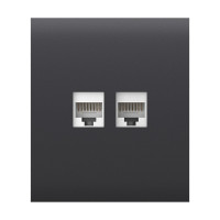 Фронтальна панель Ajax CenterCover (LAN) graphite/графіт для інтернет-розетки Outlet (LAN)