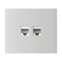Фронтальна панель Ajax CenterCover (LAN) vertical white/біла для інтернет-розетки Outlet (LAN)